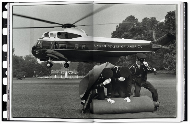 Richard Nixon opuszcza Biały Dom; fot. Annie Leibovitz, Waszyngton, 1974